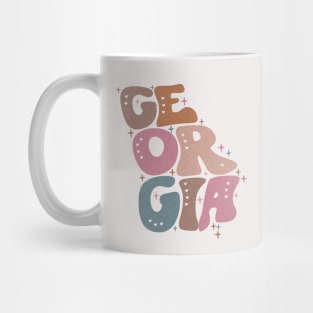 Georgia State Typography US Map Mug